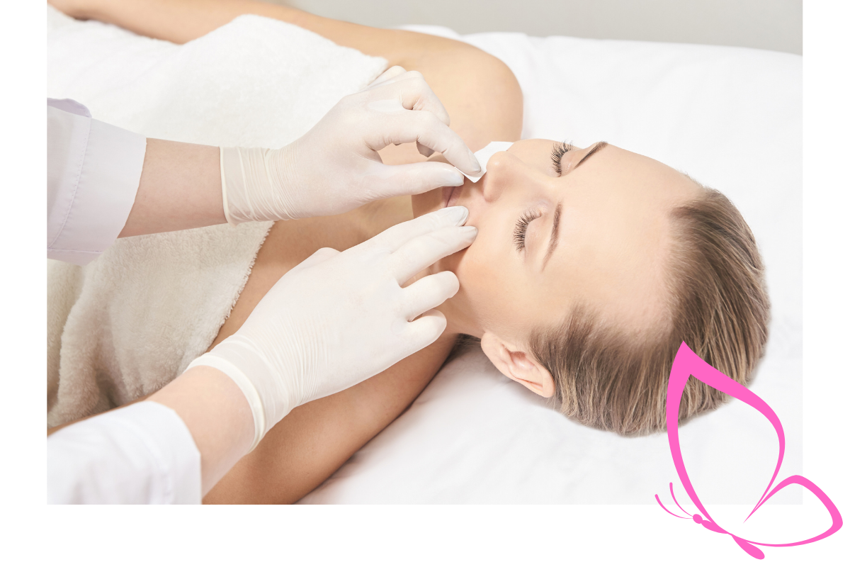Depilation des Damenbarts bei Zauberhaft Kosmetik für glatte, haarfreie Haut